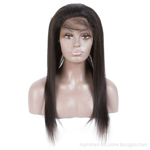 Thin Skin Transparent Pre plucked 360 Degree Human Hair Full Lace Frontal Closure with Baby Hair